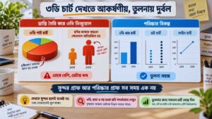 ৩ডি চার্ট দেখতে আকর্ষণীয়, তুলনায় দুর্বল