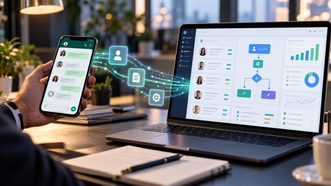 WhatsApp CRM workflow