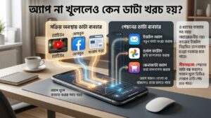 অ্যাপ না খুললেও ডাটা খরচ হচ্ছে কেন?