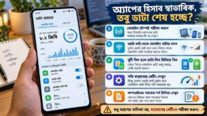 অ্যাপের হিসাব স্বাভাবিক, তবু ডাটা শেষ হচ্ছে?