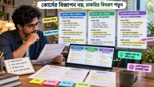 কোর্সের বিজ্ঞাপন নয়, চাকরির বিবরণ পড়ুন