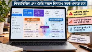 বিষয়ভিত্তিক গ্রুপ তৈরি করলে হিসাবেও সতর্ক থাকতে হবে