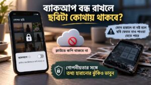 ব্যাকআপ বন্ধ রাখলে ছবিটা কোথায় থাকবে, সেটাও ভাবুন