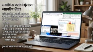 ব্রাউজার, ওয়ার্ড বা একাধিক অ্যাপ খুললে আটকে যাচ্ছে