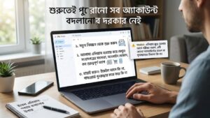 শুরুতেই পুরোনো সব অ্যাকাউন্ট বদলানোর দরকার নেই