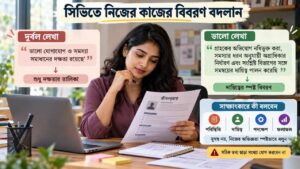 সিভিতে নিজের কাজের বিবরণ বদলান