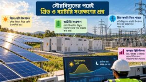 সৌরবিদ্যুতের পরেই গ্রিড আর ব্যাটারি সংরক্ষণের প্রশ্ন আসে